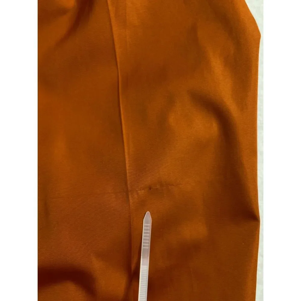 FootJoy Long Sleeve Golf Pullover Sz Large Windbreaker V Neck Jacket Rusty Orang